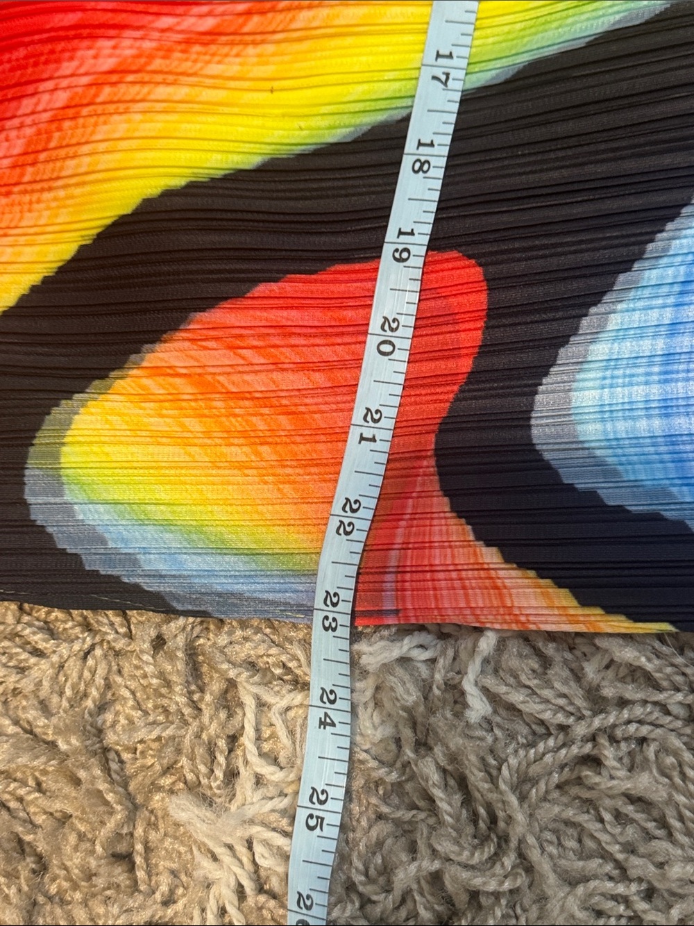 Vanite Couture Pleated Colorful Abstract Full Skirt One Size - Picture 11 of 13